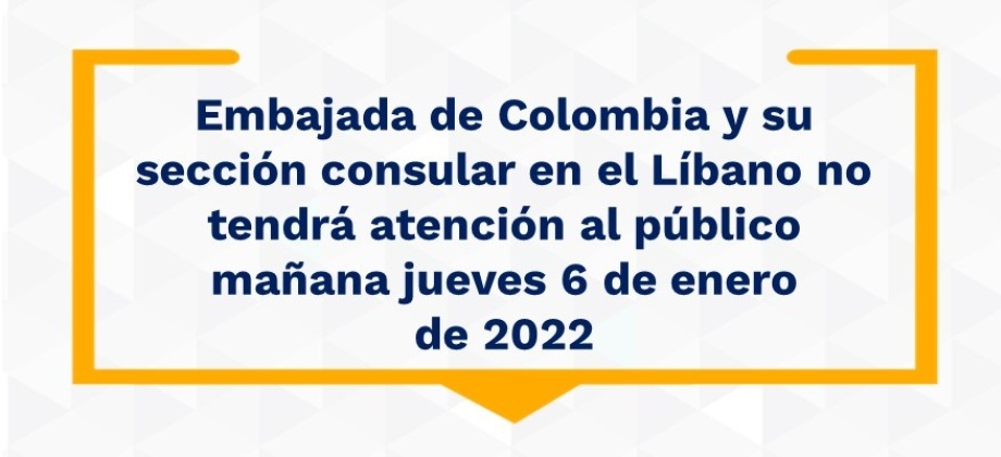 Mañana jueves 6 de enero no habrá atención al público en el Consulado de Colombia en Palma de Mallorca 